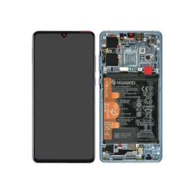 Huawei P30 (2019) skjerm (Breathing Crystal) (med ramme og batteri) (service pack) (original)