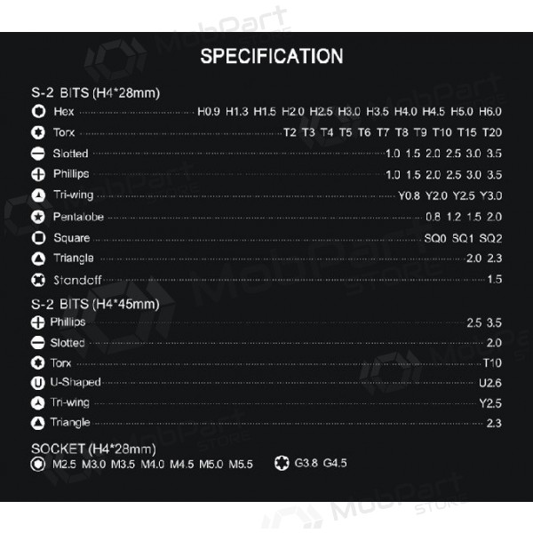 Skrutrekker (73 antgaliai) Jakemy JM-8172