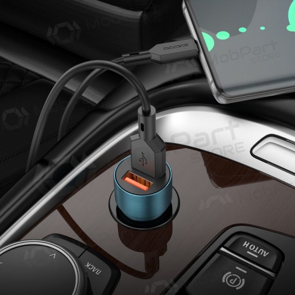 Lader automobilinis Borofone BZ19B 2xUSB-A QC3.0 36W svart