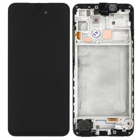 Samsung Galaxy A16 5G skjerm (svart) (med ramme) (original)