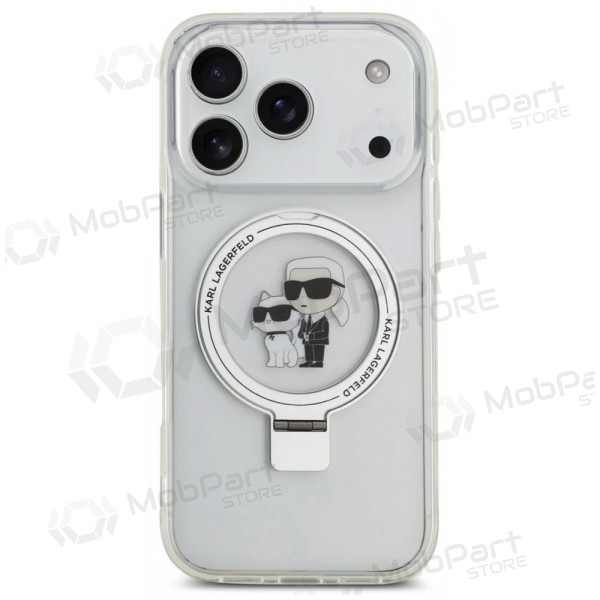 Apple iPhone 17 Pro Max deksel - Karl Lagerfeld Ringstand Karl and Choupette MagSafe (gjennomsiktig)