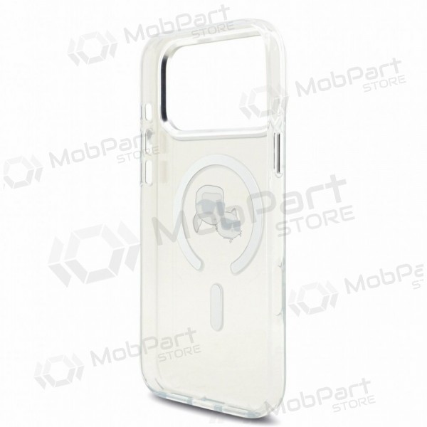 Apple iPhone 18 Pro Max deksel - Karl Lagerfeld IML K&CH Heads Metal Frame MagSafe (gjennomsiktig)