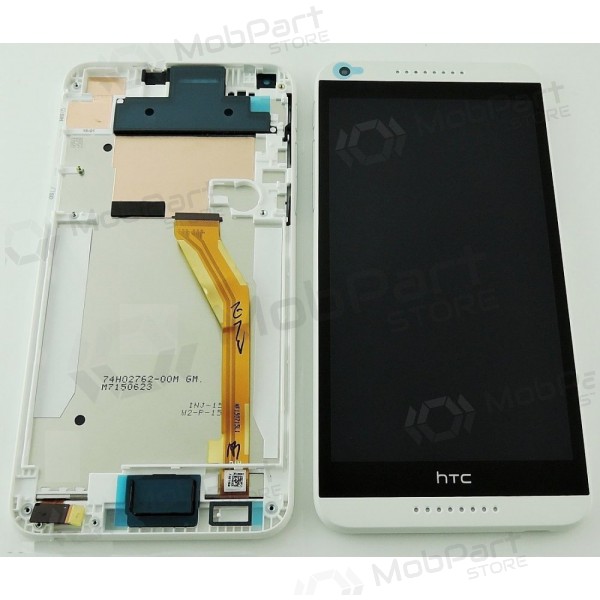 HTC Desire 816 skjerm (hvit) (med ramme) (service pack) (original)