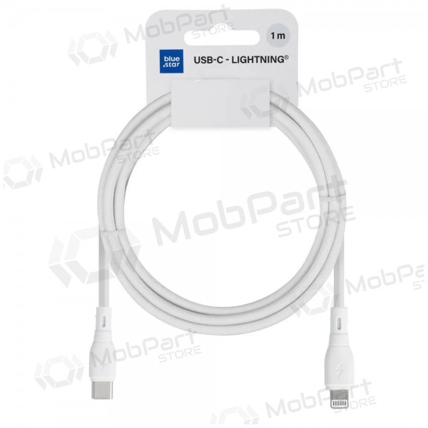 Lightning-kabel Blue Star PJ72-18-3 USB-C til Lightning 1 m hvit