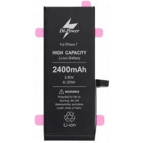 Apple iPhone 7 batteri, akkumulator Di-Power 2400 mAh (økt kapasitet)