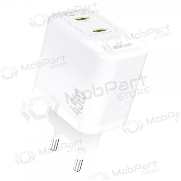 Telefonlader Dudao A28P 45 W GaN 2x USB-C hvit