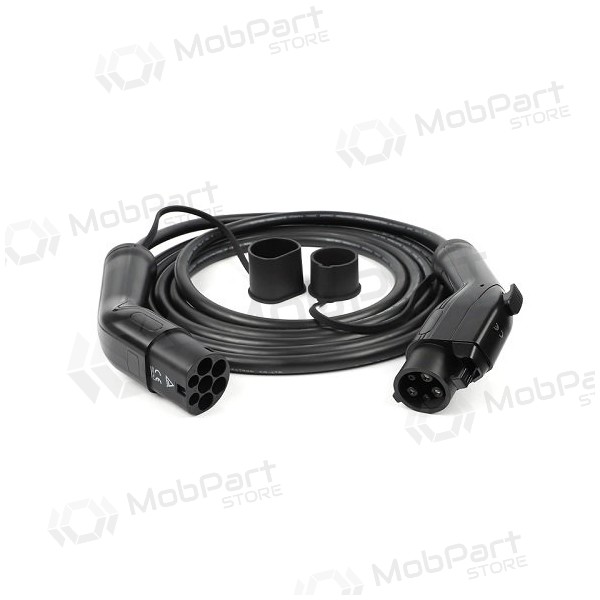 Elektromobilio ladekabel Type 1 (Female) - Type 2 (Male), 32A, 7.2kW, 1-fazė, 5m Elektromobilio ladekabel Type 1 (Female) - Type 2 (Male), 32A, 7.2kW, 1-fazė, 5m
