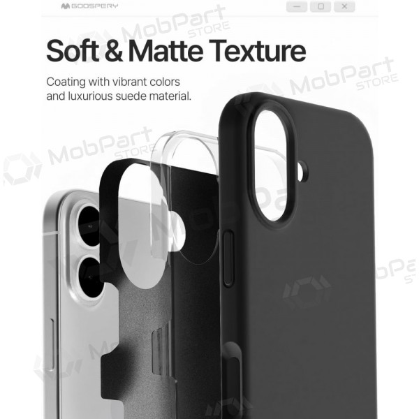 Deksel / etui Mercury Pure Magsafe Silicon Case Apple iPhone 17 svart