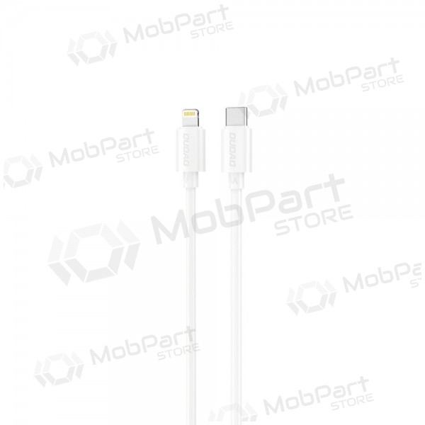 Lightning-kabel Dudao L4X USB-C til Lightning 2 m 30 W hvit