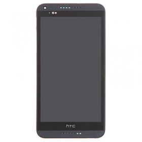 HTC Desire 816 skjerm (svart) (med ramme) (brukt grade B, original)