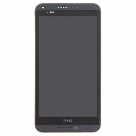 HTC Desire 816 skjerm (svart) (med ramme) (brukt grade B, original)