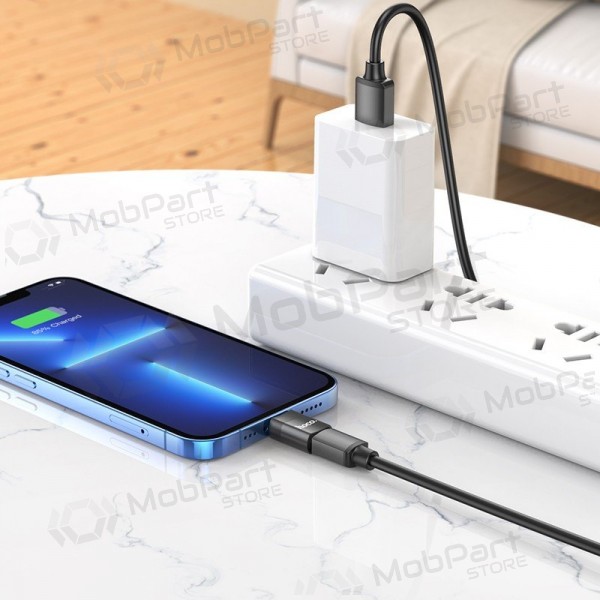 Adapter Hoco UA17 Lightning to Type-C svart
