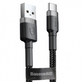 USB kabel Baseus Cafule microUSB 1.0m 2.4A (grå-svart) CAMKLF-BG1