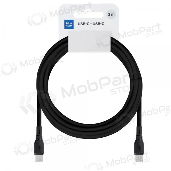 USB-C-kabel Blue Star PJ73-14-3 USB-C til USB-C 2 m 60 W svart