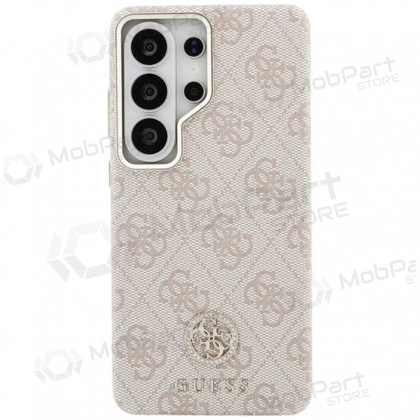 Samsung Galaxy S26 Ultra deksel - Guess PU Leather 4G Strass Logo Gold Frame Magnetic (rosa)