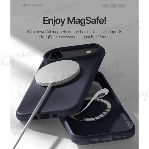 Apple iPhone Air deksel Mercury "Pure Magsafe Silicon Case" (mørkeblå)