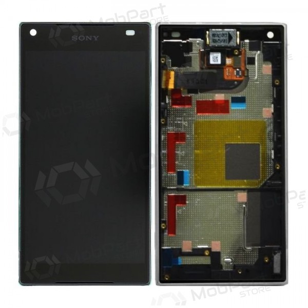Sony E5803 / E5823 Xperia Z5 Compact skjerm (svart) (med ramme) (brukt grade B, original)