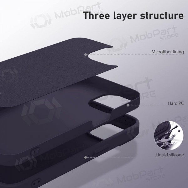 Apple iPhone 14 Plus deksel „Nillkin Silicone“ (tamsiai lilla) Apple iPhone 14 Plus deksel „Nillkin Silicone“ (tamsiai lilla)