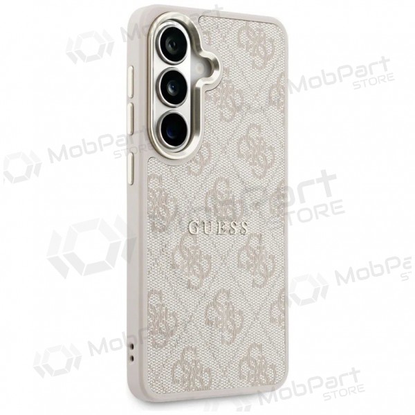 Samsung Galaxy S26 deksel - Guess PU Leather 4G Gold Frame Magnetic (rosa)