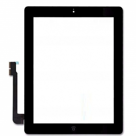 Apple iPad 3 berøringssensitivt glass su Home mygtuku og laikikliais (svart)