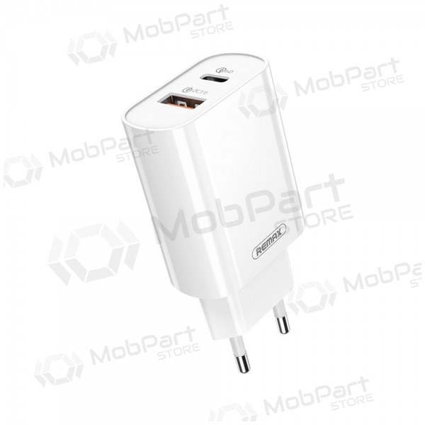 Telefonlader Remax RP-U37 20 W USB-C + USB-A hvit
