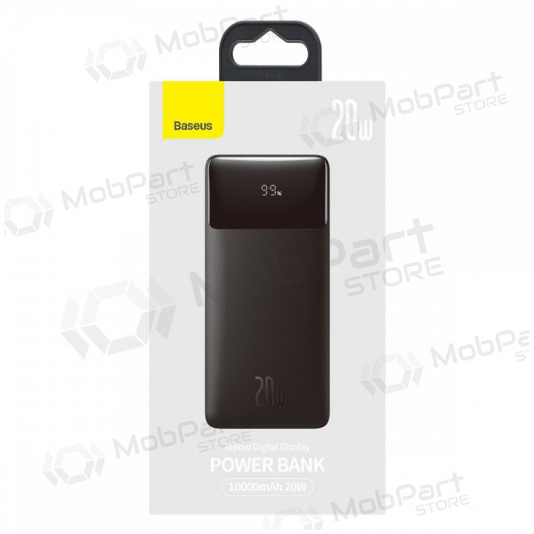 Powerbank Power Bank Baseus Bipow 20W 10000mAh + MicroUSB 0.25m svart PPBD050301 Powerbank Power Bank Baseus Bipow 20W 10000mAh + MicroUSB 0.25m svart PPBD050301