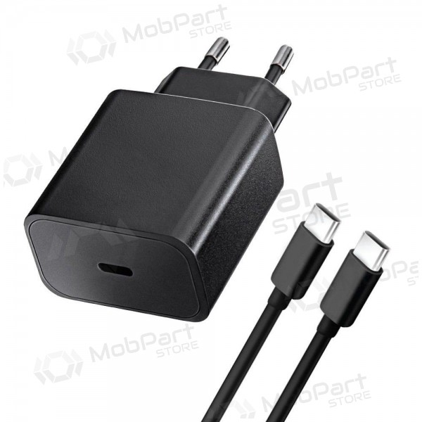 Telefonlader Blue Star 20 W USB-C med USB-C-kabel svart