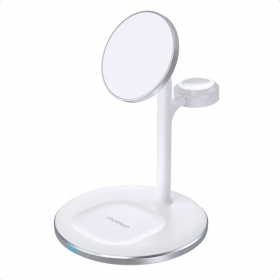3-i-ett trådløs lader Choetech T585-F 15 W hvit