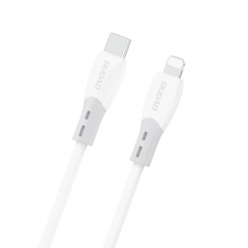 Lightning-kabel Dudao L25SX USB-C til Lightning 2 m 30 W hvit
