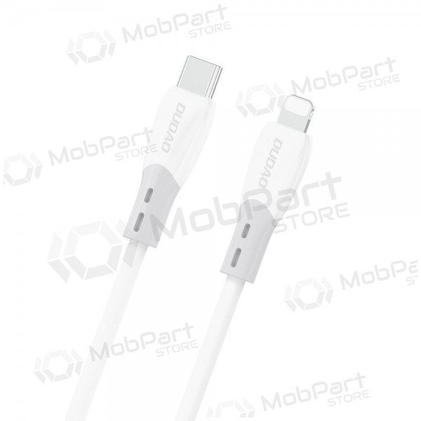 Lightning-kabel Dudao L25SX USB-C til Lightning 2 m 30 W hvit