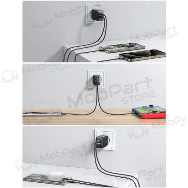 Lader Joyroom JR-TCF13 USB-C/USB-A 25W svart