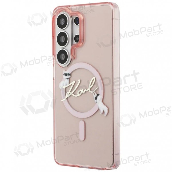 Samsung Galaxy S26 Ultra deksel - Karl Lagerfeld IML Choupette Karl Script Logo Magnetic (rosa)