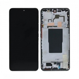 Ekranas Xiaomi 12T/12T Pro su lietimui jautriu stikliuku og rėmeliu Black original (service pack)