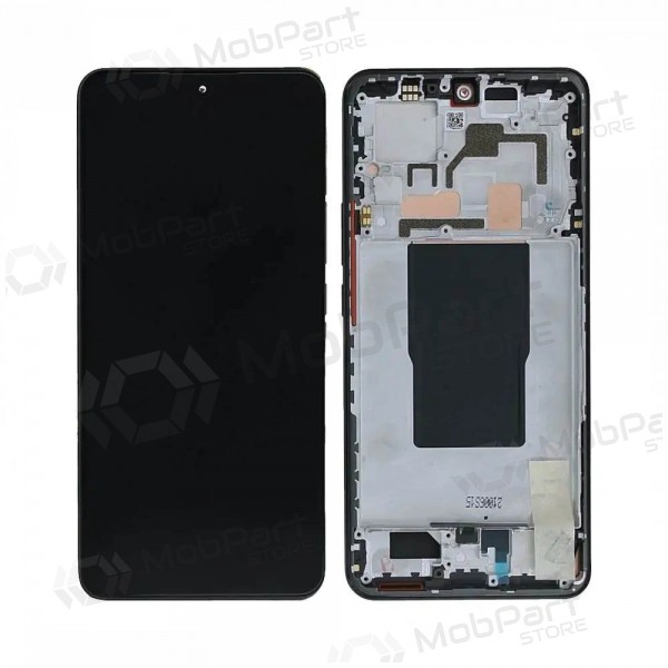 Ekranas Xiaomi 12T/12T Pro su lietimui jautriu stikliuku og rėmeliu Black original (service pack)