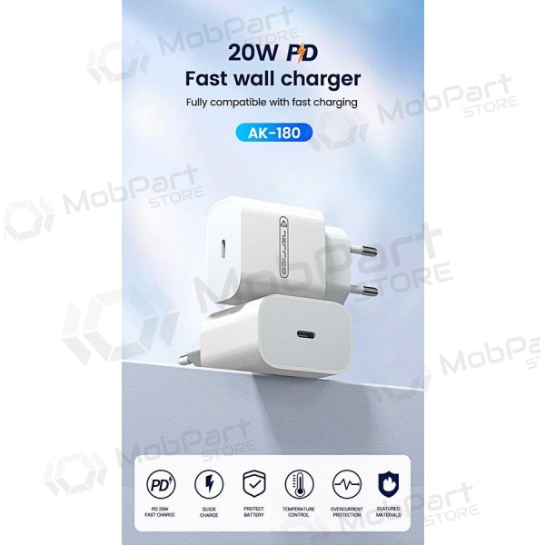 Lader Jellico AK180 20W USB-C hvit