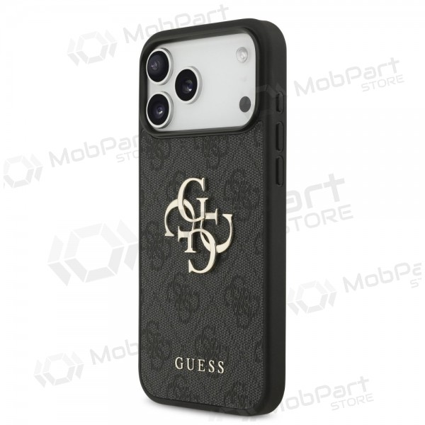 Apple iPhone 17 Pro Max deksel - Guess PU 4G Metal Logo (grå)