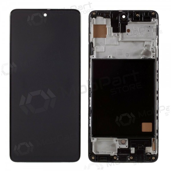 Samsung M515 Galaxy M51 2020 skjerm (svart) (med ramme) (service pack) (original)