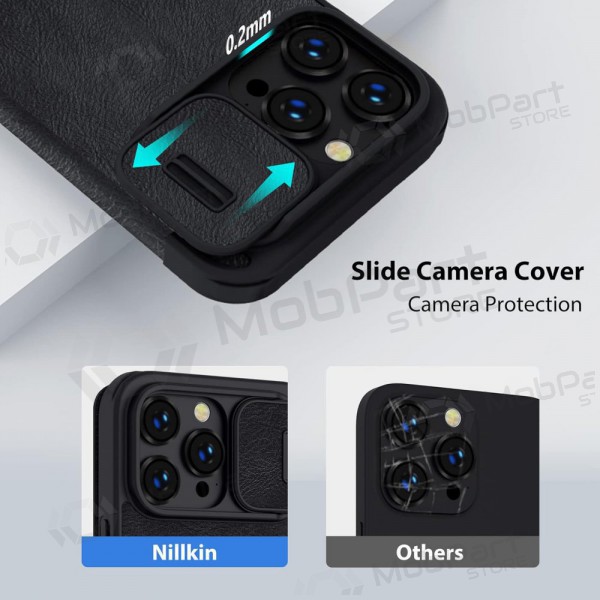Apple iPhone 14 Plus deksel „Nillkin Leather“ (svart) Apple iPhone 14 Plus deksel „Nillkin Leather“ (svart)