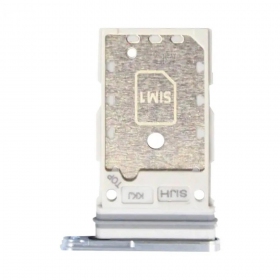 SIM kortholder Samsung S908 S22 Ultra Dual Phantom White original (service pack)