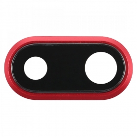 Apple iPhone 8 Plus kameraglass (rød) (med ramme)