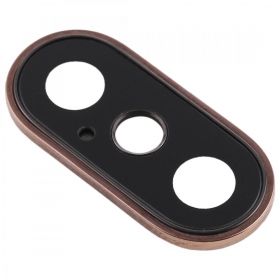 Apple iPhone XS / XS Max kameraglass (gyllen) (med ramme)