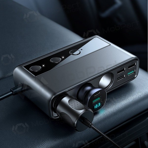 Lader automobilinis Joyroom 9in1 154W 3x12V, PD USB Type-C, QC3.0 USB-A, 4xUSB-A JR-CL06