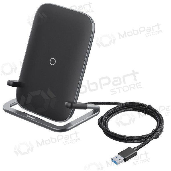 Trådløs lader Baseus Cobble Horizontal 15W (supports QI standard) (svart)