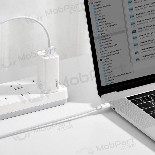USB kabel Baseus Superior iš USB į Type-C 66W 2.0m hvit CATYS-A02
