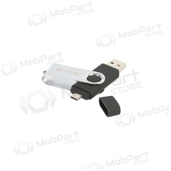 Minnepinne Platinet 16GB OTG USB 2.0 + microUSB (svart)