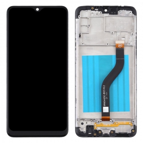 Samsung Galaxy A20s skjerm (med ramme) (original)