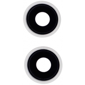Apple iPhone 13 kameraglass (2stk) (hvit) (med ramme)