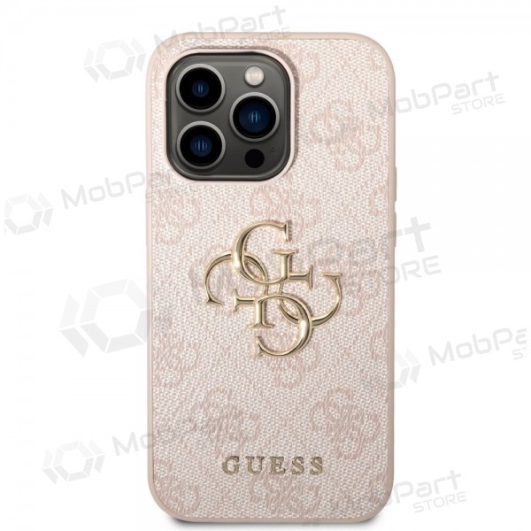 Apple iPhone 14 Pro Max deksel - Guess PU 4G Metal Logo (rosa)