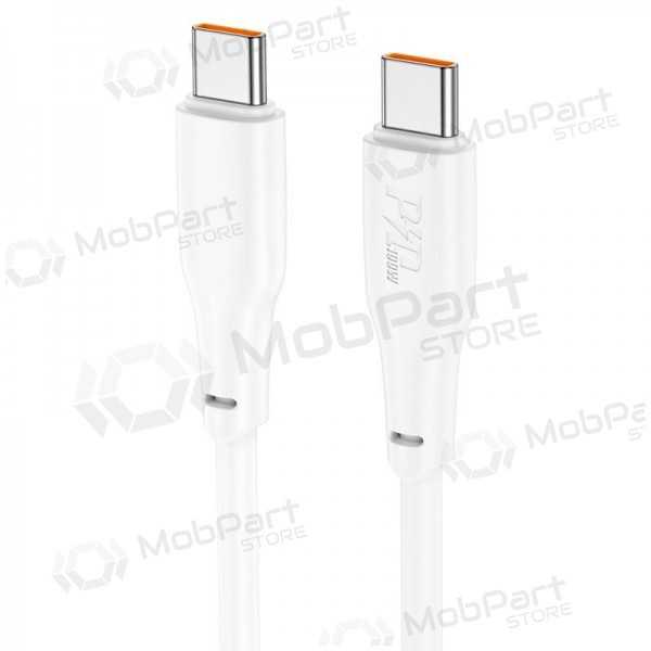 USB-C-kabel Hoco X93 USB-C til USB-C 1 m 100 W hvit