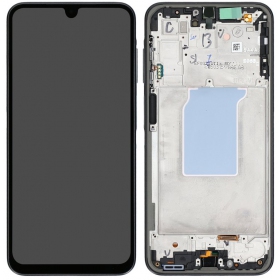 Ekranas Samsung A266 A26 5G su lietimui jautriu stikliuku og rėmeliu original Black (service pack)